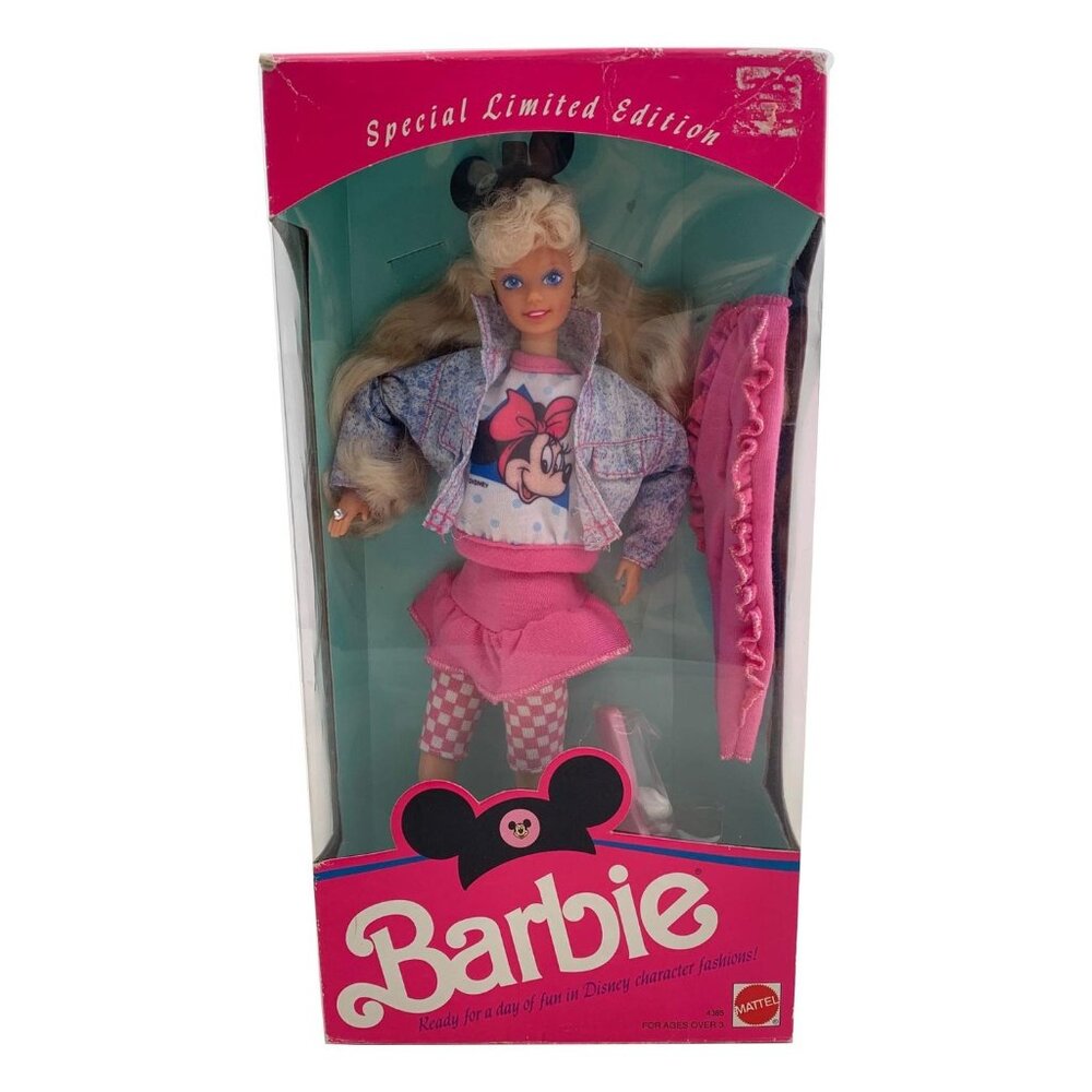 1990 Disney Fashions Barbie Doll - Mickey Mouse Outfit & Accessories, #4385 NIB